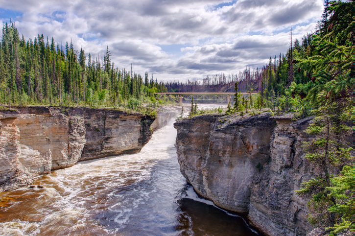 Sambaa Deh Falls on Trout River Rehabilitation Services Northwest Territories